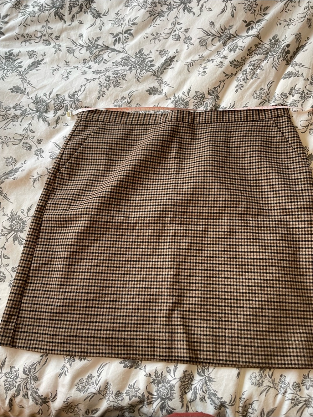 ANN TAYLOR Classic Brown Houndstooth Skirt